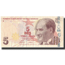 Turkey, 5 Lira, Undated (2009), KM:222, AU(50-53)