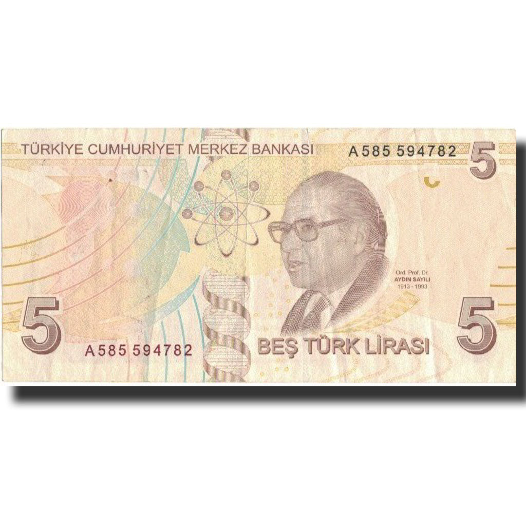Turkey, 5 Lira, Undated (2009), KM:222, AU(50-53)