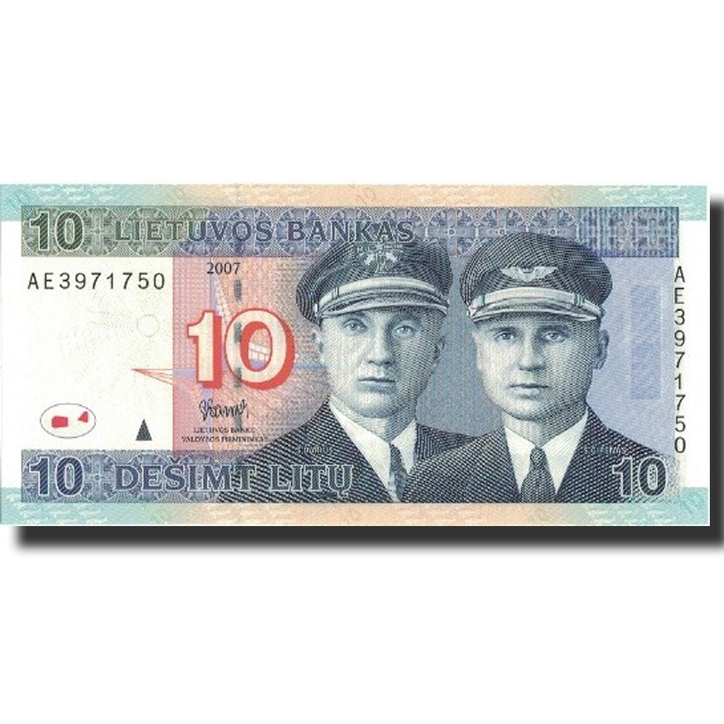 Biljet, Lithouwen, 10 Litu, 2007, 2007, KM:68, NIEUW