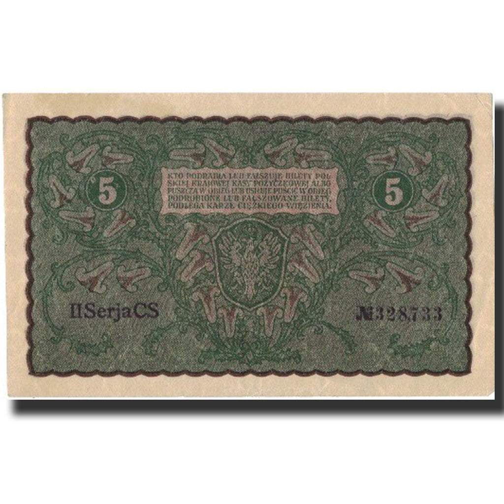 Poland, 5 Marek, 1919, 1919-09-23, AU(50-53)