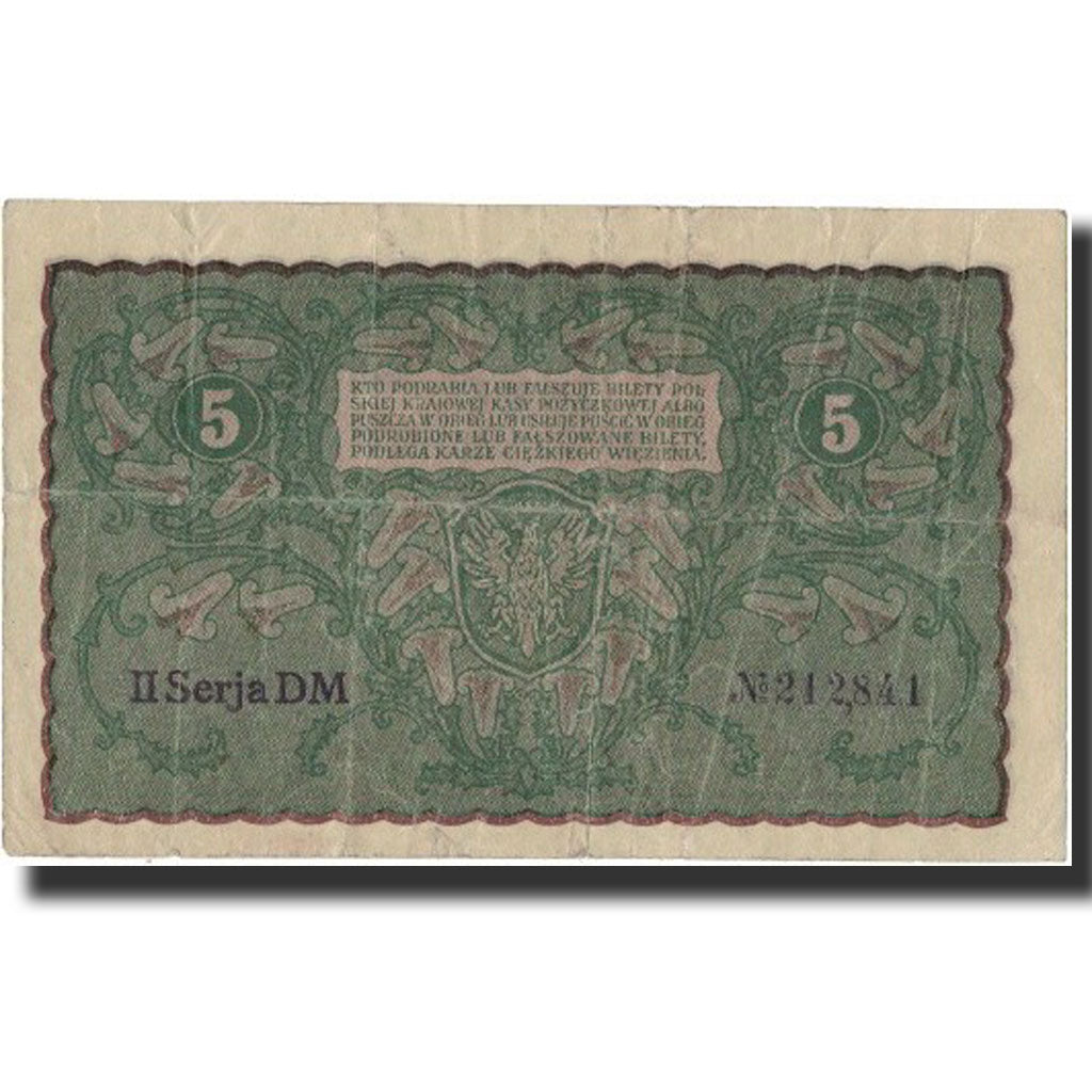 Poland, 5 Marek, 1919, 1919-09-23, AU(50-53)