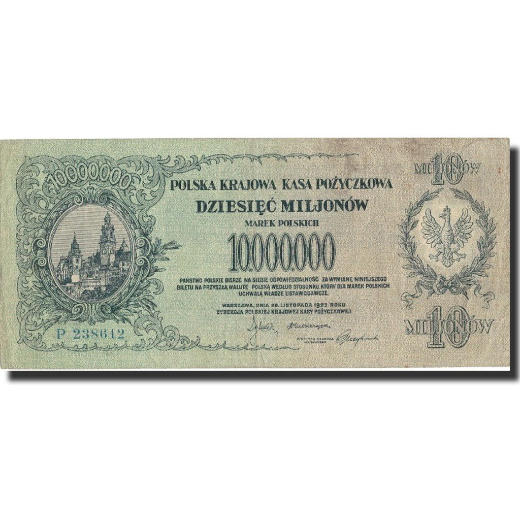 Banconote, Polonia, 10,000,000 Marek, 1923, KM:39, 1923-08-30, BB