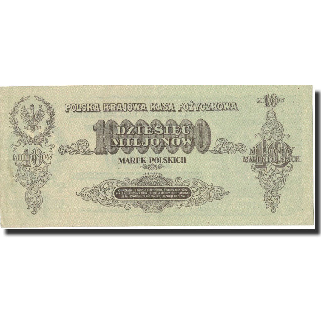 Banknote, Poland, 10,000,000 Marek, 1923, 1923-08-30, KM:39, AU(50-53)