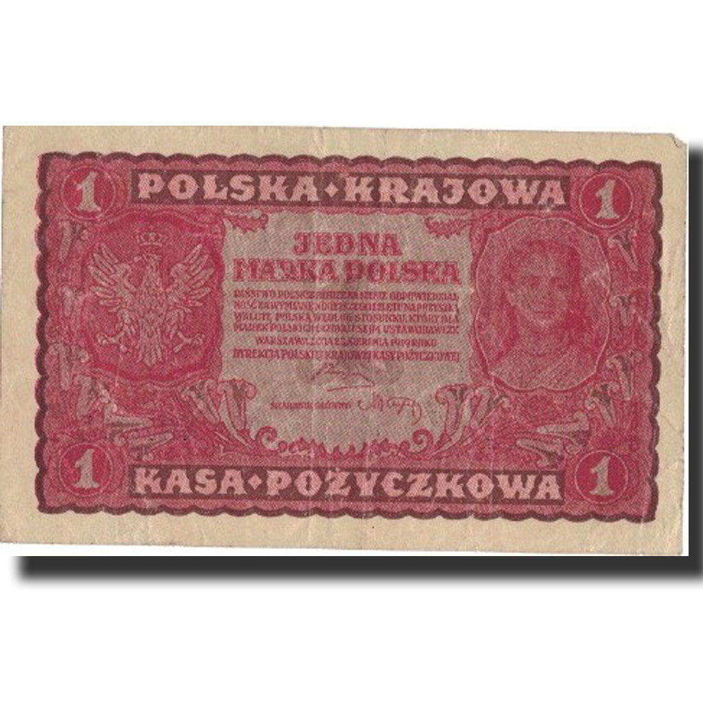 Polonia, 1 Marka, 1919, KM:23, 1919-08-23, BB+