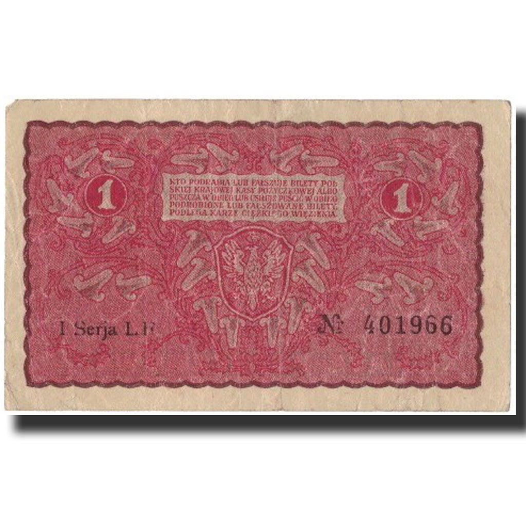 Polonia, 1 Marka, 1919, KM:23, 1919-08-23, BB+