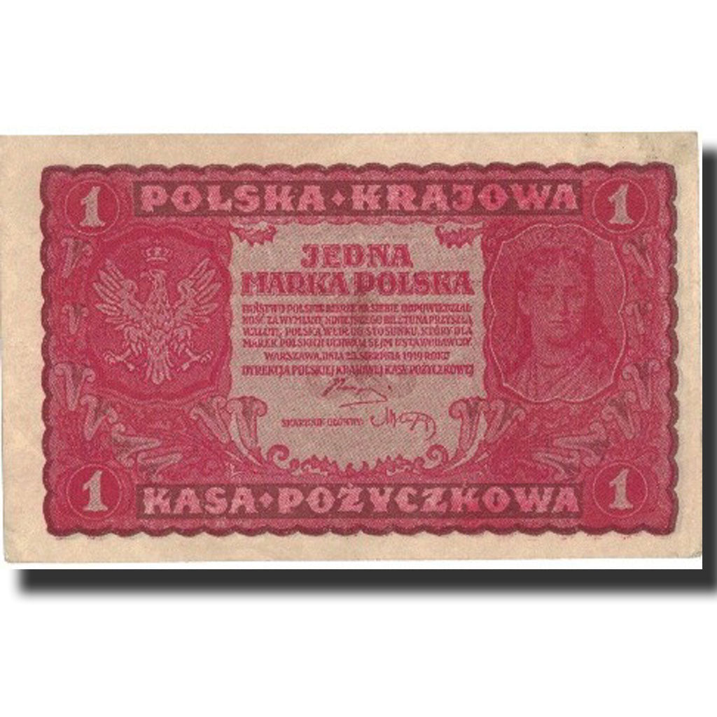 Polonia, 1 Marka, 1919, KM:23, 1919-08-23, EBC