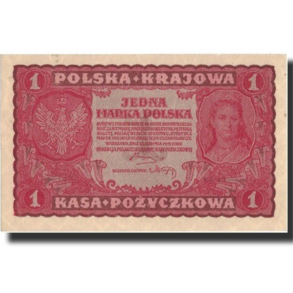 Poland, 1 Marka, 1919, 1919-08-23, KM:23, UNC(63)