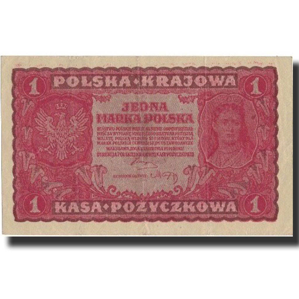 Banknote, Poland, 1 Marka, 1919, 1919-08-23, KM:23, AU(55-58)