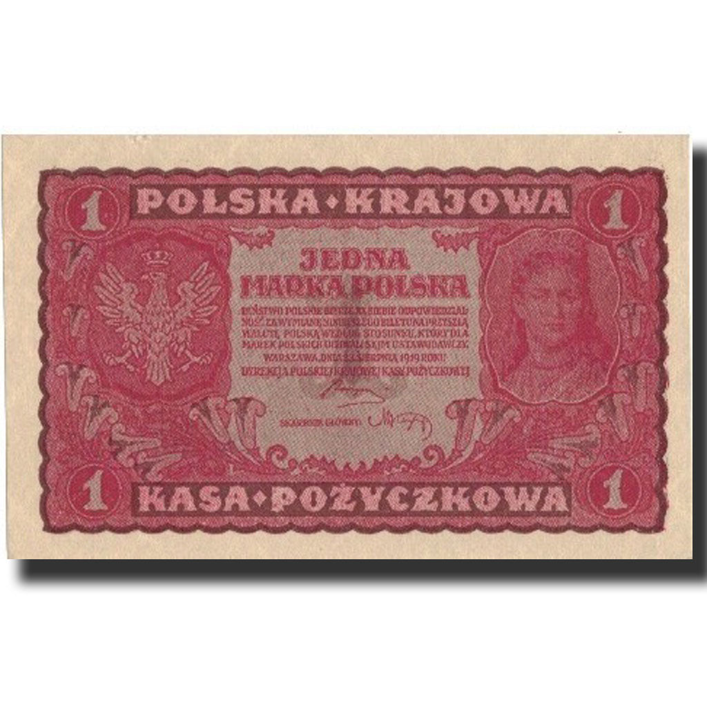 Poland, 1 Marka, 1919, 1919-08-23, KM:23, UNC(64)