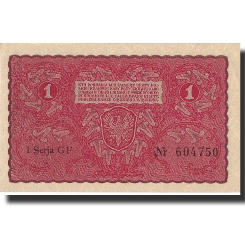 Poland, 1 Marka, 1919, 1919-08-23, KM:23, UNC(64)