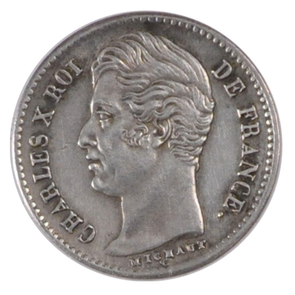 FRANCE, Charles X, 1/4 Franc, 1830, Paris, KM #722.1, MS(65-70), Silver,...
