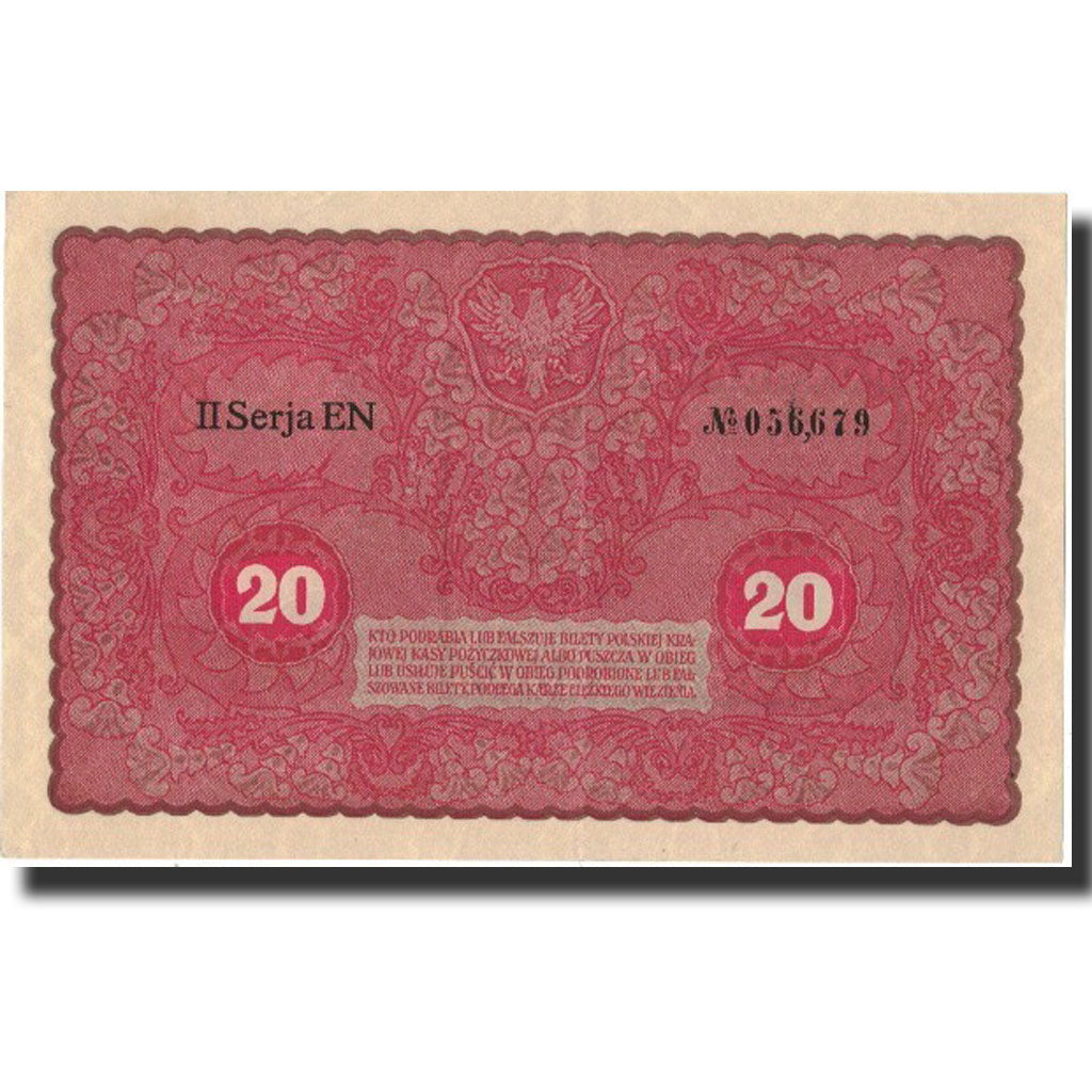 Poland, 20 Marek, 1919, 1919-09-23, KM:26, UNC(60-62)