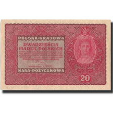 Banconote, Polonia, 20 Marek, 1919, KM:26, 1919-08-23, SPL
