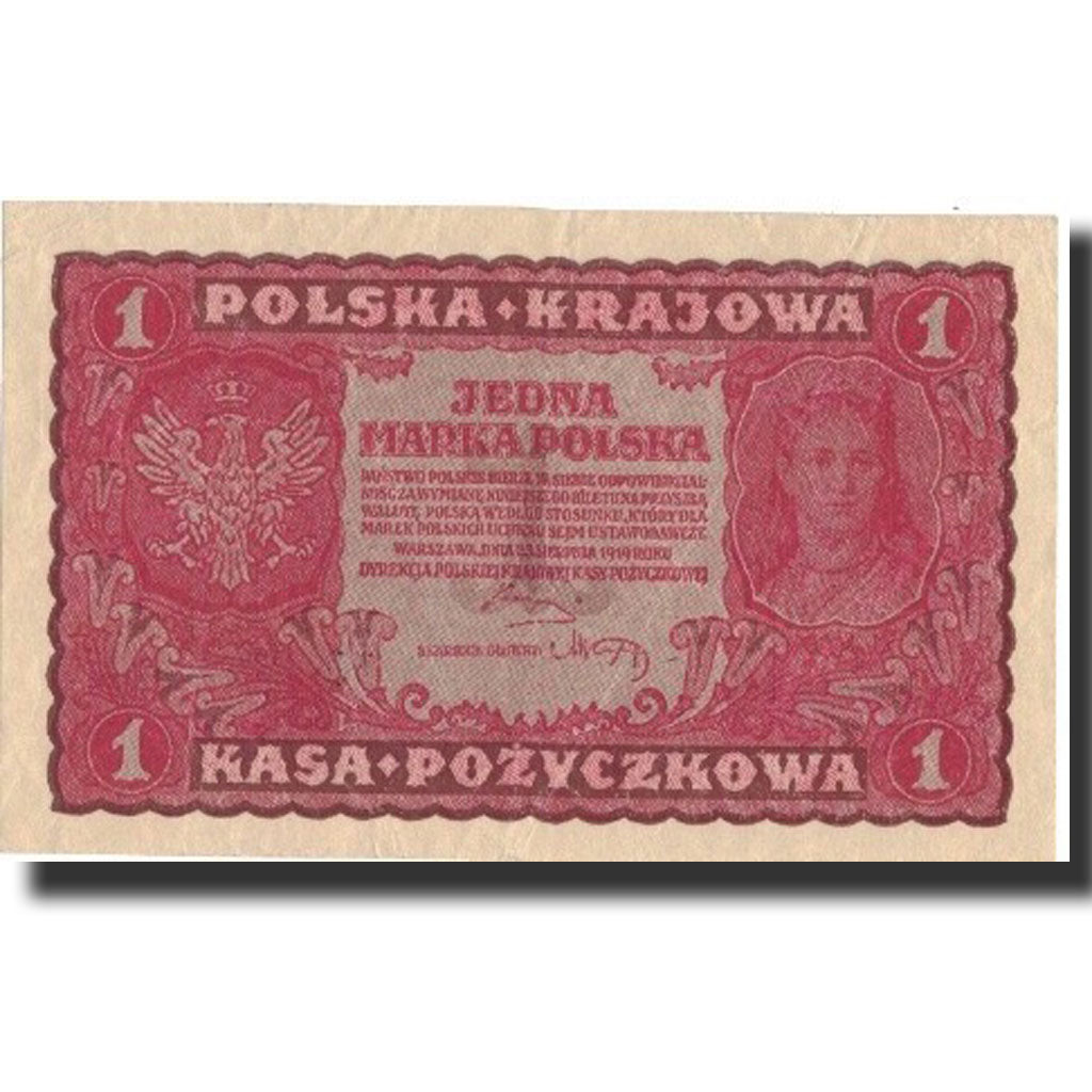 Poland, 1 Marka, 1919, 1919-08-23, KM:23, AU(50-53)