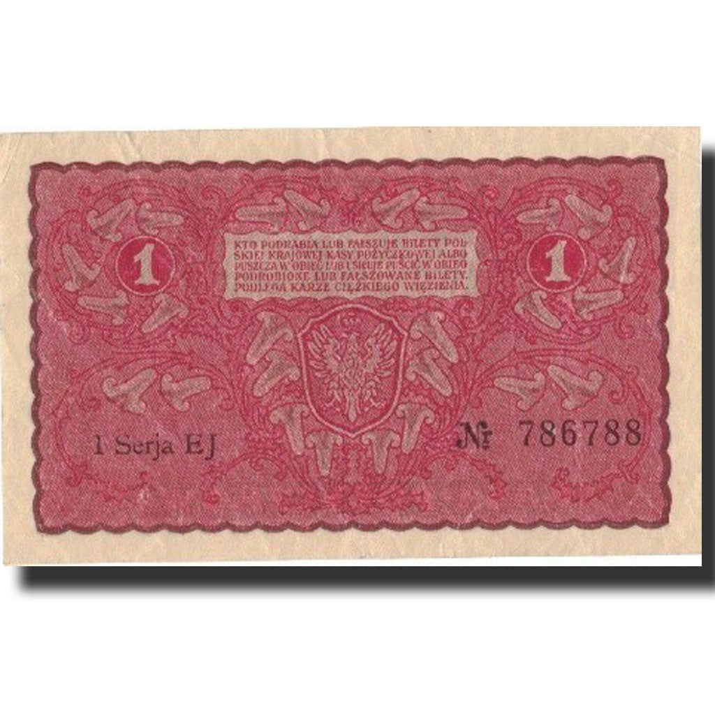 Poland, 1 Marka, 1919, 1919-08-23, KM:23, AU(50-53)