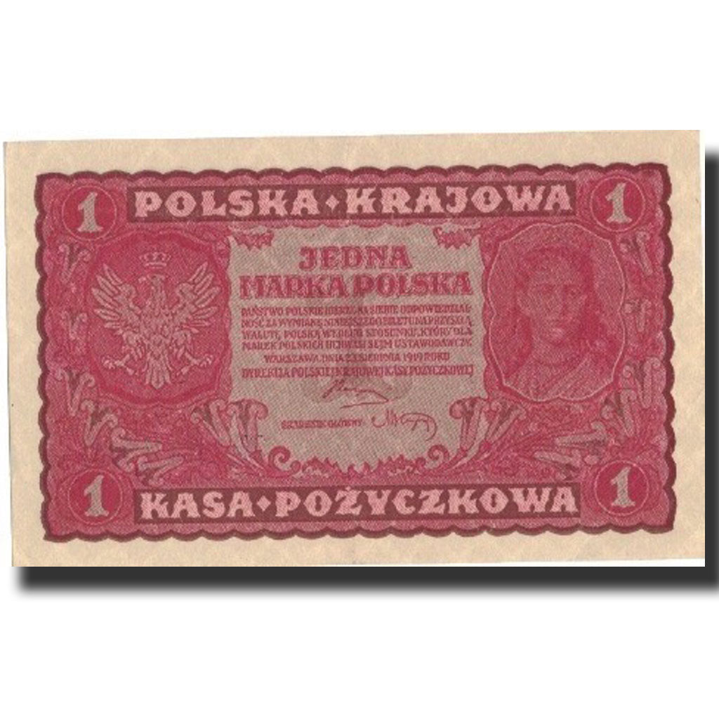 Poland, 1 Marka, 1919, 1919-08-23, KM:23, UNC(65-70)