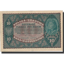Banknote, Poland, 10 Marek, 1919, 1919-08-23, KM:25, AU(55-58)