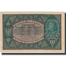 Geldschein, Polen, 10 Marek, 1919, 1919-08-23, KM:25, VZ+