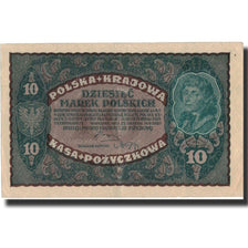 Banknote, Poland, 10 Marek, 1919, 1919-08-23, KM:25, AU(55-58)