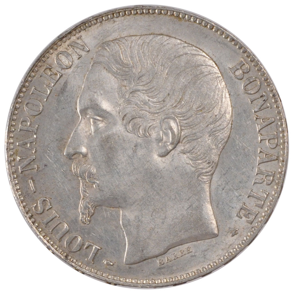 FRANCE, 5 Francs, 1852, Paris, MS(60-62), Silver, Gadoury #726, 25.07