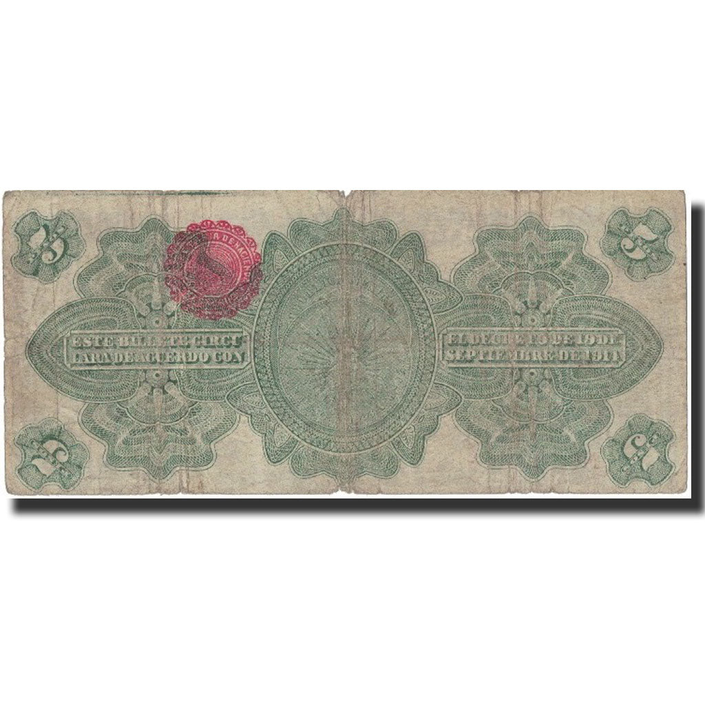 Messico - Rivoluzionario, 5 Pesos, 1914, KM:S1104a, 1914-12-01, B