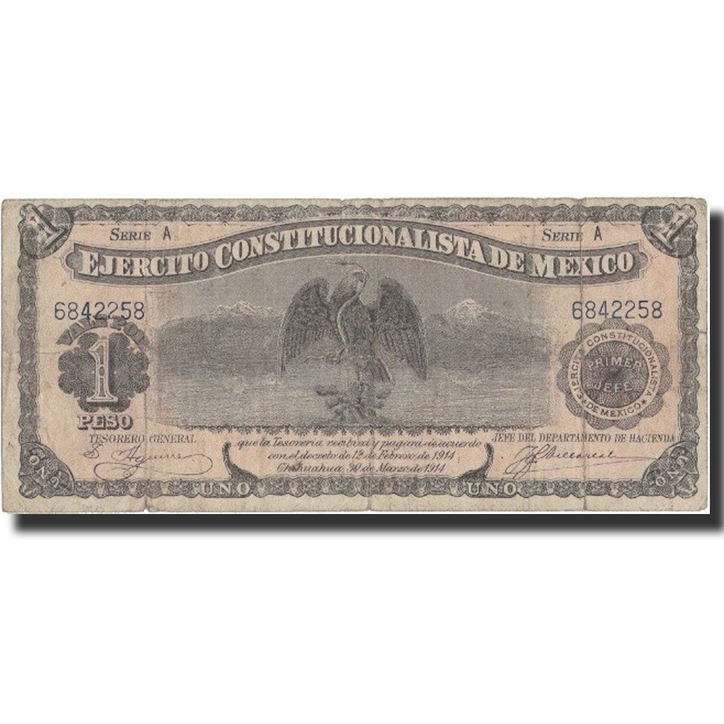 Mexico - Revolutionary, 1 Peso, 1914, 1914-03-30, KM:S523a, F(12-15)