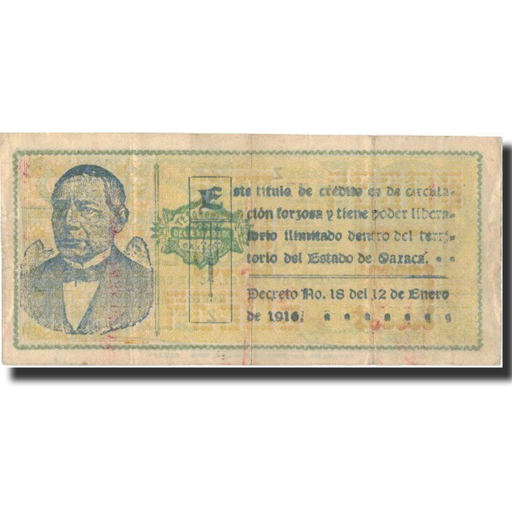 Mexico - Revolutionary, 5 Pesos, 1916, 1916-01-28, KM:S954, EF(40-45)