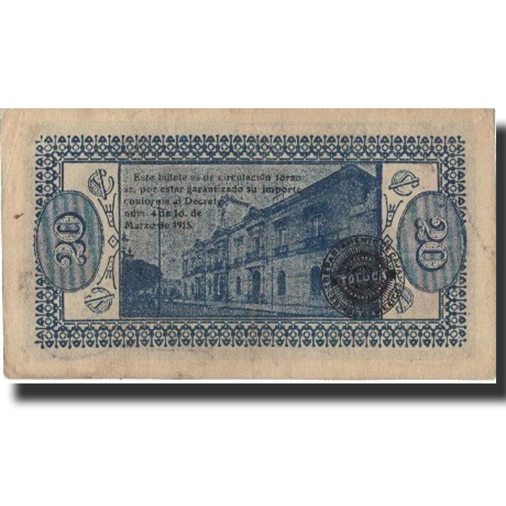 Mexico - Revolutionary, 20 Centavos, 1915, 1915-03-01, KM:S878, EF(40-45)