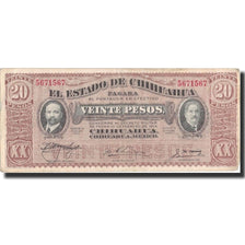 Messico - Rivoluzionario, 20 Pesos, 1914, KM:S536b, 1914, MB+