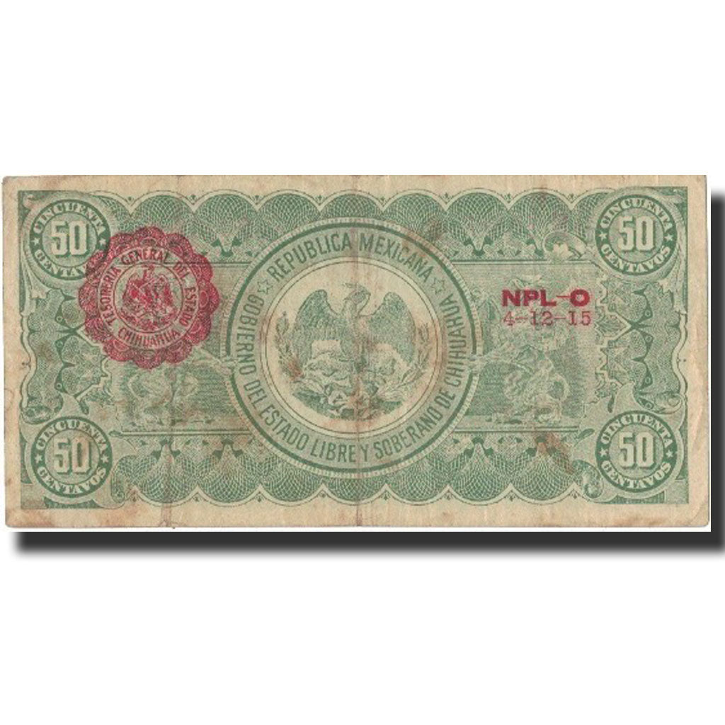 Mexico - Revolutionary, 50 Centavos, 1914, 1914-02-10, KM:S528c, VF(20-25)