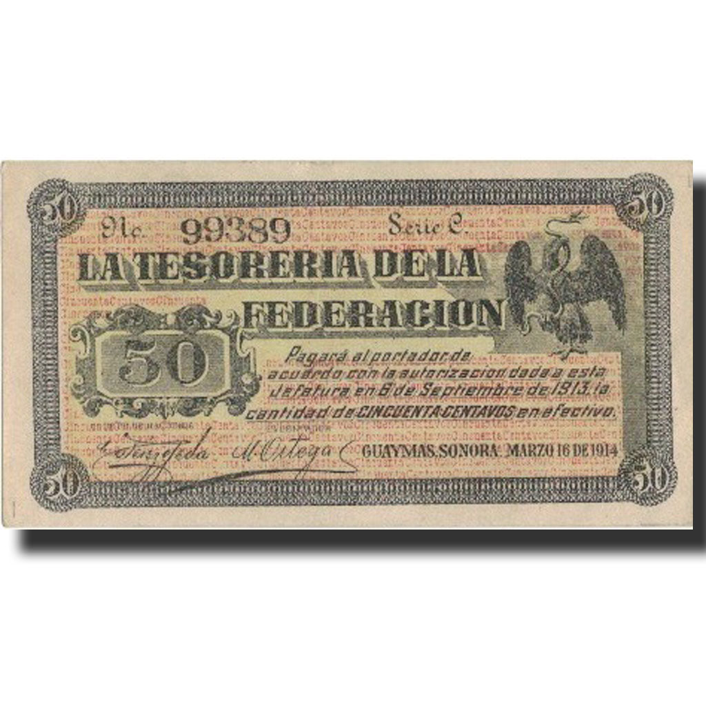 Mexico - Revolutionary, 50 Centavos, 1914, 1914-03-16, KM:S1059a, AU(55-58)