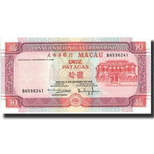 Banknot, Macau, 10 Patacas, 2001, 2001-01-08, KM:76b, UNC(65-70)