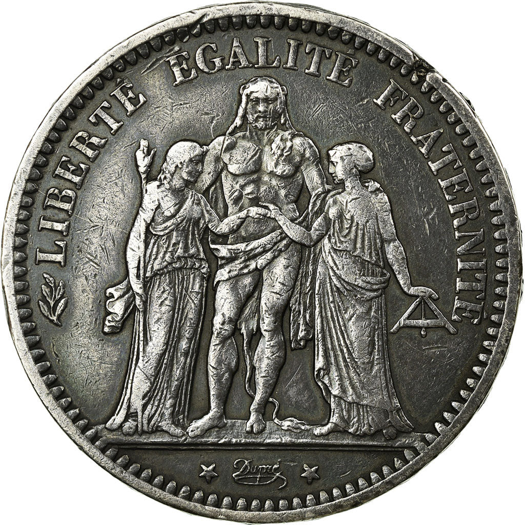 Monnaie, France, Hercule, 5 Francs, 1871, Bordeaux, TTB, Argent, KM:820.2