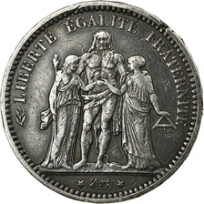 Monnaie, France, Hercule, 5 Francs, 1871, Bordeaux, TTB, Argent, KM:820.2