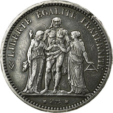 Moneta, Francja, Hercule, 5 Francs, 1871, Bordeaux, EF(40-45), Srebro, KM:820.2
