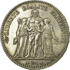 FRANCE, Hercule, 5 Francs, 1878, Bordeaux, KM #820.2, AU(50-53), Silver,...