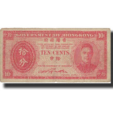 Hong Kong, 10 Cents, undated (1945), KM:323, VF(20-25)