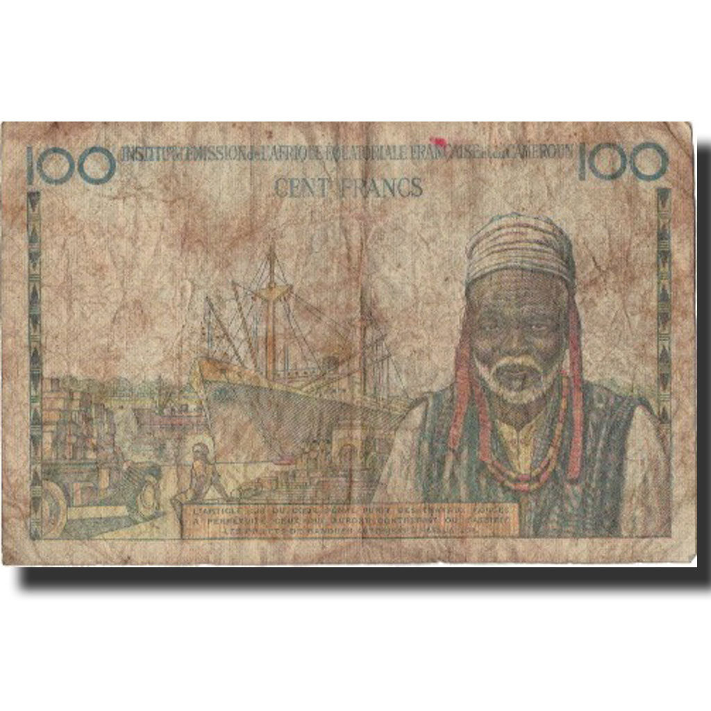 África ecuatorial francesa, 100 Francs, undated (1957), KM:32, RC+
