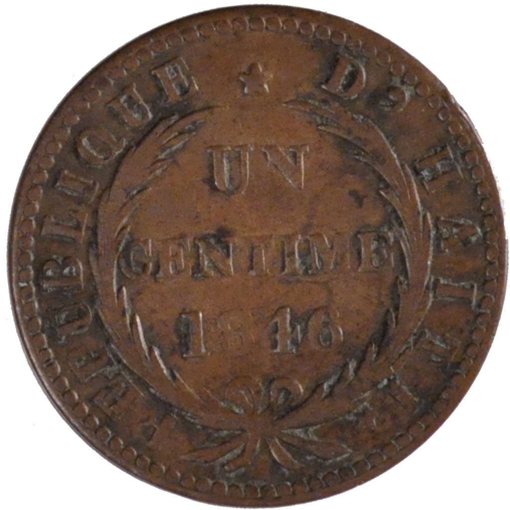 Moneta, Haiti, Centime, 1846, BB, Rame, KM:24