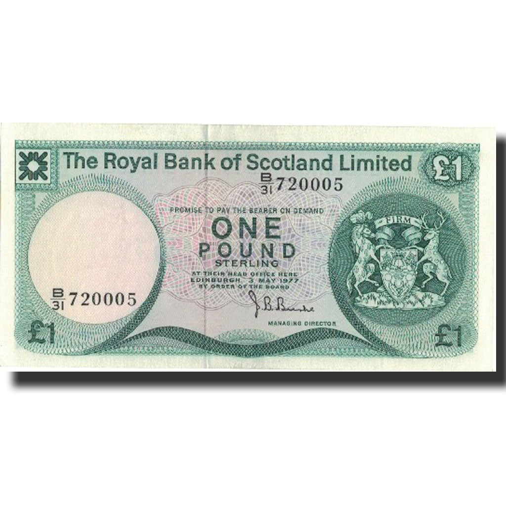 Scotland, 1 Pound, 1977, KM:336a, 1977-05-03, UNC(64)