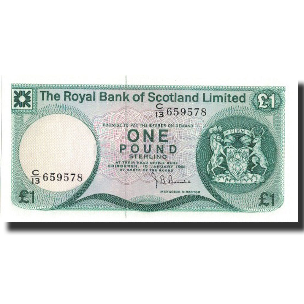 banknote, Scotland, 1 Pound, 1981, 1981-01-10, KM:336a, UNC(65-70)