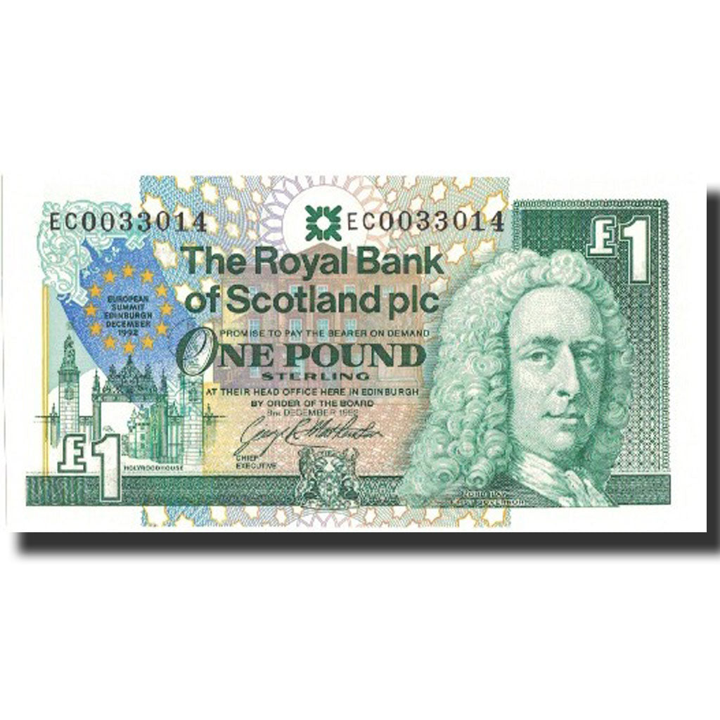 banknote, Scotland, 1 Pound, 1992, 1992-12-08, KM:356a, UNC(65-70)