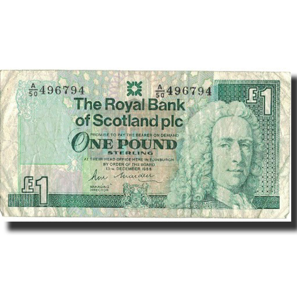 banknote, Scotland, 1 Pound, 1988, 1988-12-13, KM:351a, F(12-15)