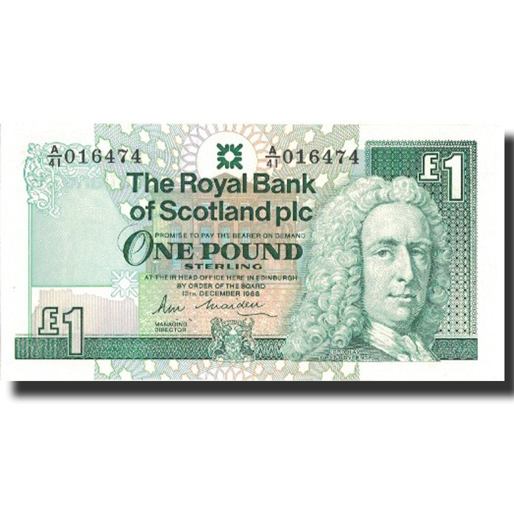 banknote, Scotland, 1 Pound, 1988, 1988-12-13, KM:351a, UNC(65-70)