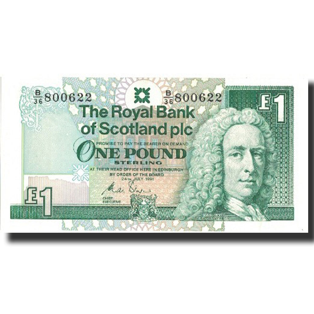 banknote, Scotland, 1 Pound, 1991, 1991-07-24, KM:351b, UNC(65-70)