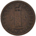 HAITI, 2 Centimes, 1846, KM #27.1, VF(20-25), Copper, 24, 4.91