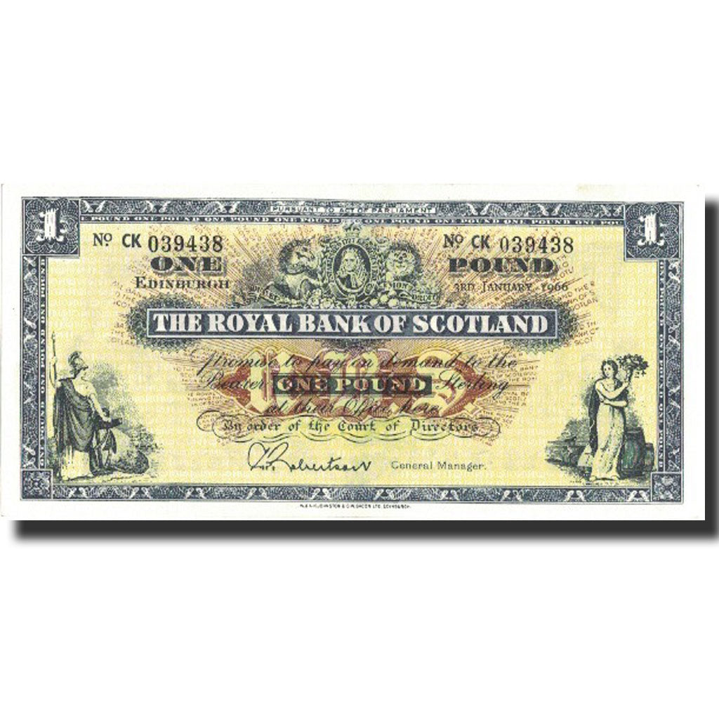 banknote, Scotland, 1 Pound, 1966, 1966-01-03, KM:325b, UNC(65-70)