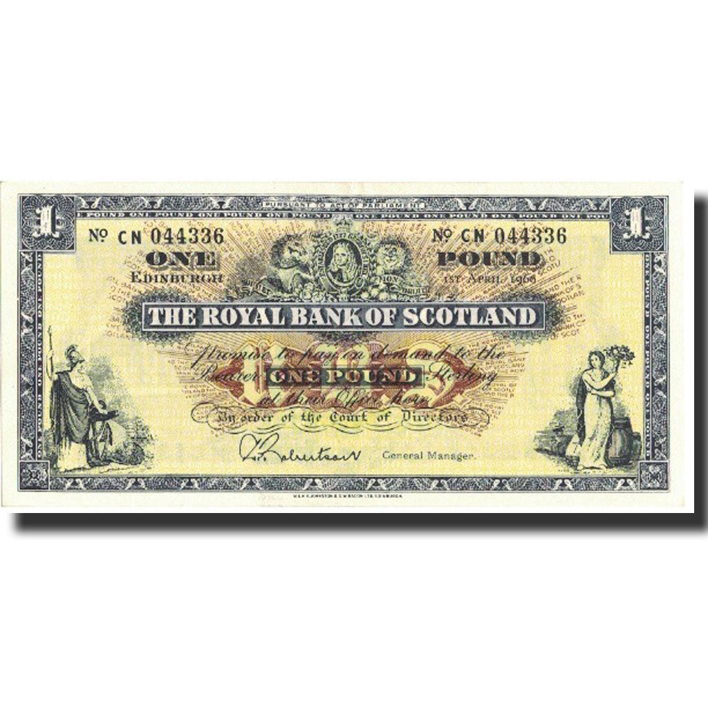 banknote, Scotland, 1 Pound, 1966, 1966-04-01, KM:325b, UNC(63)
