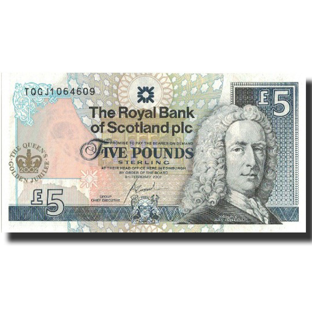 banknote, Scotland, 5 Pounds, 2002, 2002-02-06, KM:362, UNC(65-70)