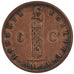 HAITI, 6 Centimes, 1846, KM #28, EF(40-45), Copper, 16.54